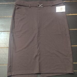 RETROLOY WOMEN'S BROWN PENCIL SKIRT
